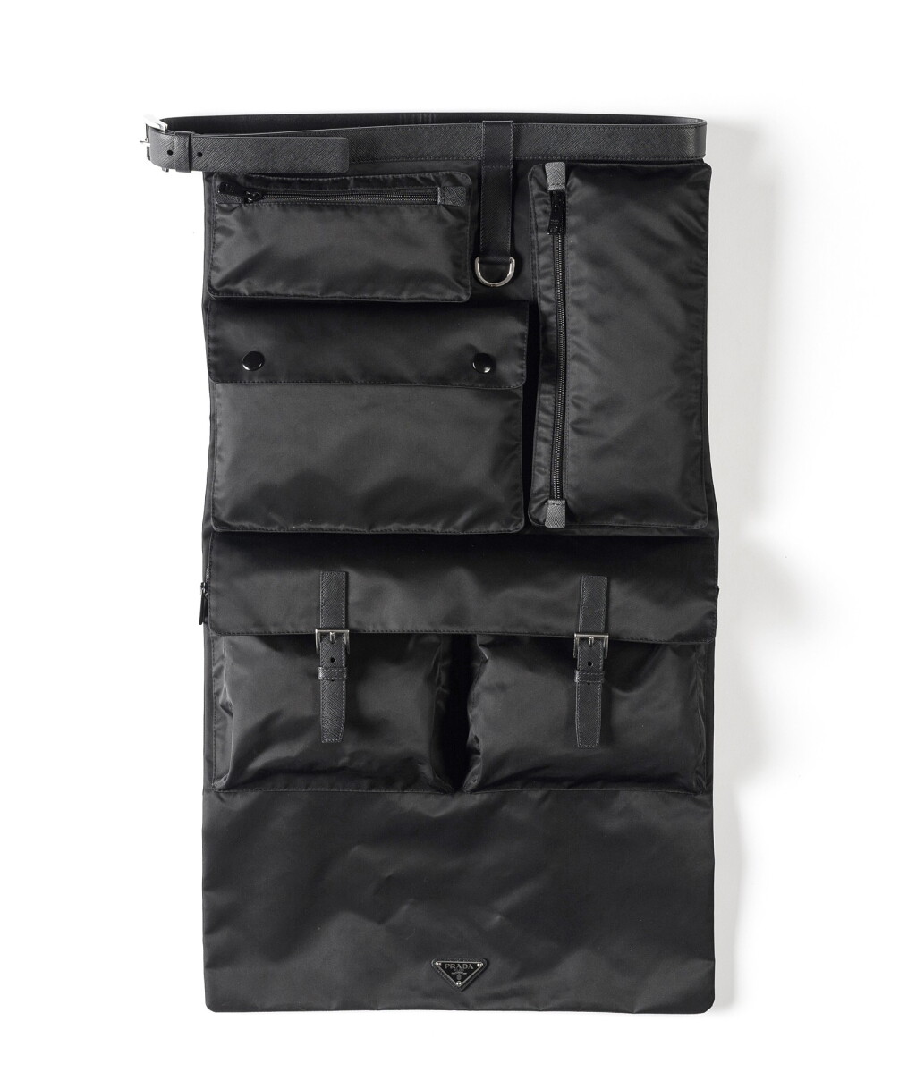 View full screen - View 1 of Lot 47. Black Nylon Vest and Apron 'Prada Invites' Collection Autumn / Winter 2018.