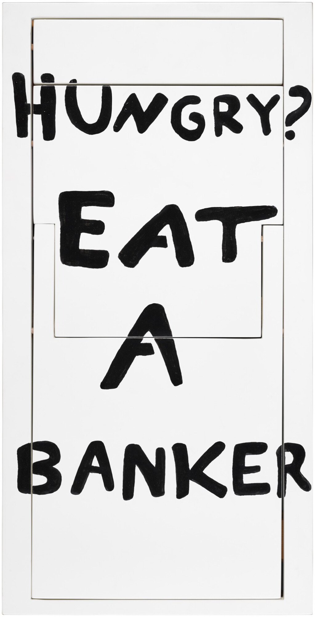 View full screen - View 1 of Lot 14. Occupy Chair: Hungry? Eat a Banker.
