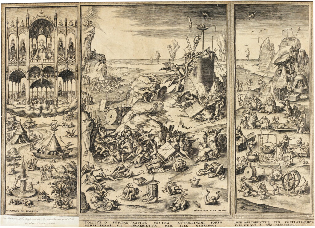 View full screen - View 1 of Lot 31. AFTER HIERONYMUS BOSCH | THE LAST JUDGEMENT. TRIPTYCH (HOLLSTEIN 7).