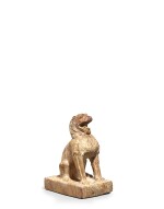 A puddingstone figure of a lion, Six Dynasties | 六朝 抱子石雕坐獅