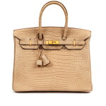 Poussière Matte Porosus Crocodile Birkin 35 Gold Hardware, 2011