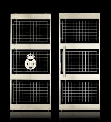 View full screen - View 1 of Lot 37. Locker Room Entrance Doors: The Real Madrid Santiago Bernabéu Stadium 2001/02 - 2021/22 | Piece 3 and 4 out of 5.