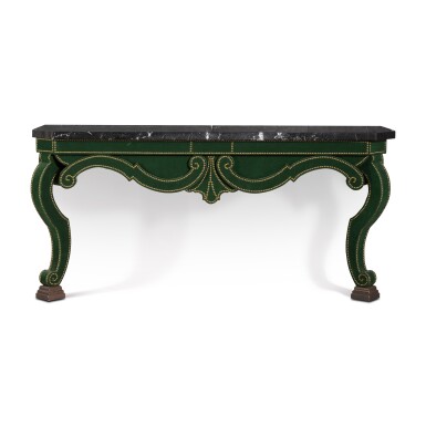View full screen - View 1 of Lot 77. The Augustus Console, by Alidad, from the Alidad Ltd Velvet Furniture Collection.