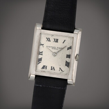 View full screen - View 1 of Lot 370. A white gold wristwatch | Circa 1960.