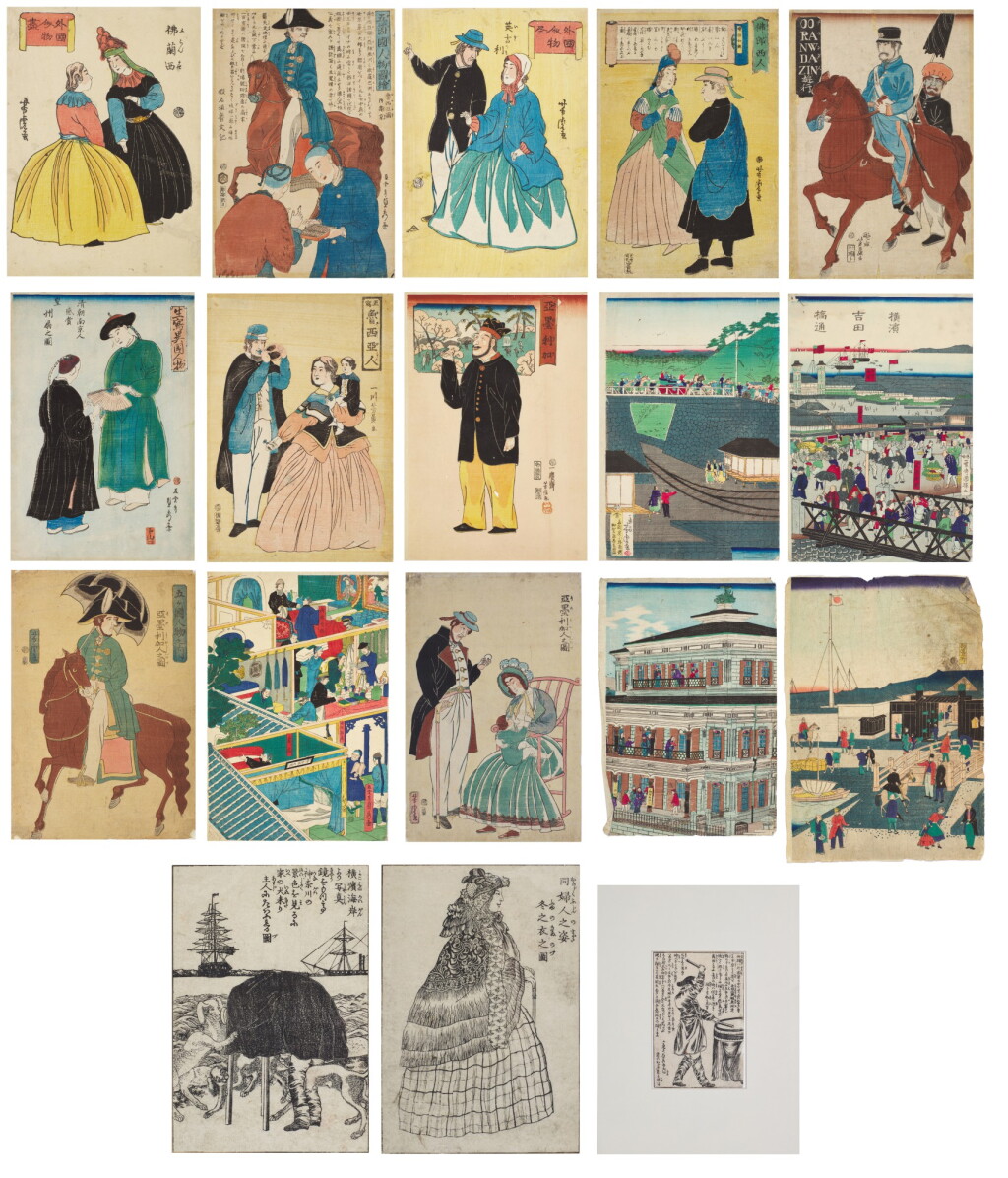 View full screen - View 1 of Lot 37. TWENTY YOKOHAMA PRINTS, MEIJI PERIOD | LATE 19TH CENTURY.
