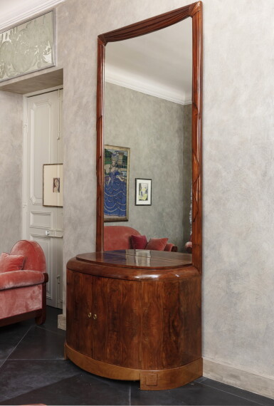 View full screen - View 1 of Lot 158. Chest of drawers and trumeau, circa 1920.