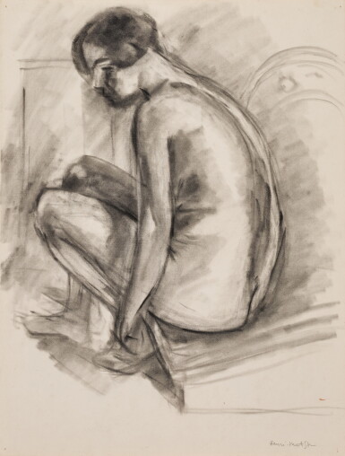 View full screen - View 1 of Lot 212. Jeune femme accroupie.