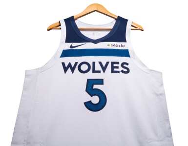 View full screen - View 1 of Lot 31. Anthony Edwards Minnesota Timberwolves 2024-2025 Emirates NBA Cup Game Worn Association Edition Jersey.