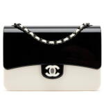 Black and White Plexiglass Coco Bag Black Hardware, 2021