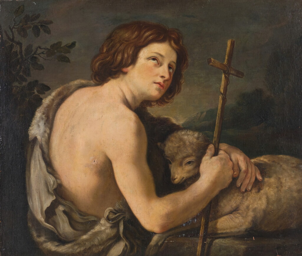 View full screen - View 1 of Lot 143. BOLOGNESE SCHOOL, 17TH CENTURY | Saint John the Baptist.