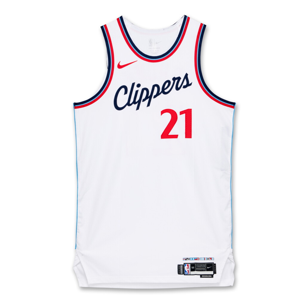 View full screen - View 1 of Lot 136. Kobe Brown Los Angeles Clippers 2024-2025 Game Issued Association Edition Jersey.