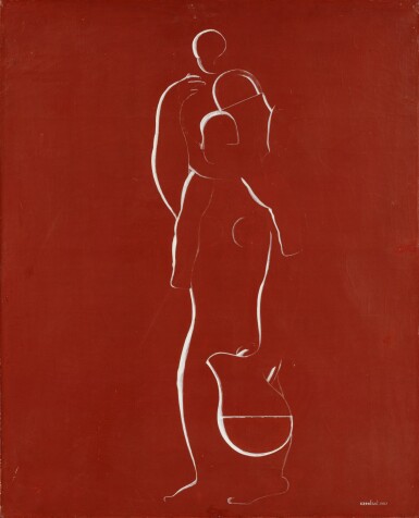 View full screen - View 1 of Lot 330. Femme et enfant.