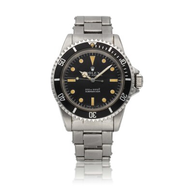 View full screen - View 1 of Lot 15. Submariner, Ref. 5513 | A stainless steel wristwatch with bracelet | Circa 1970.