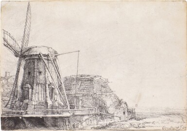 View full screen - View 1 of Lot 116. The Windmill (B., Holl. 233; New Holl. 200; H. 179).