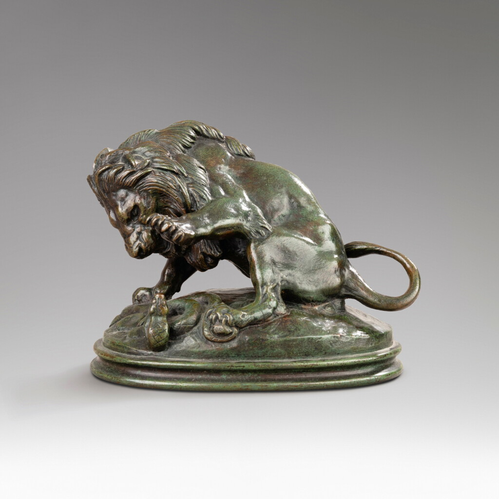 View full screen - View 1 of Lot 74. Lion au serpent à la patte levée (n°3) | Lion with Snake and Raised Paw (n°3).