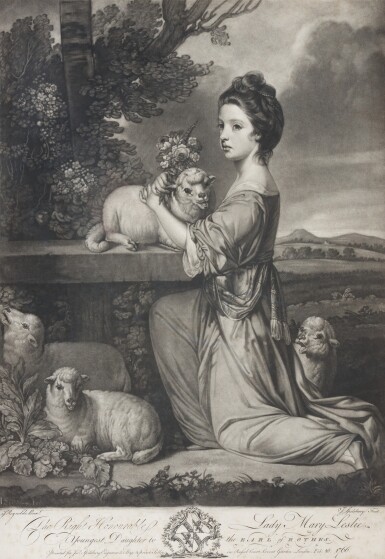 View full screen - View 1 of Lot 32. A Collection of Four Eighteenth and Nineteenth Century Prints including one After Sir Joshua Reynolds.