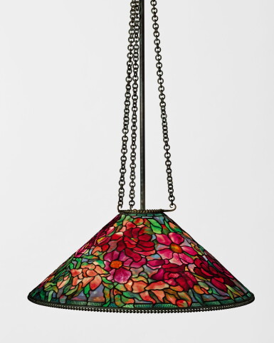 View full screen - View 1 of Lot 435. TIFFANY STUDIOS | “FLOWERING BOUQUET” CHANDELIER.