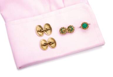 View full screen - View 1 of Lot 1110. TWO PAIRS OF CUFFLINKS.