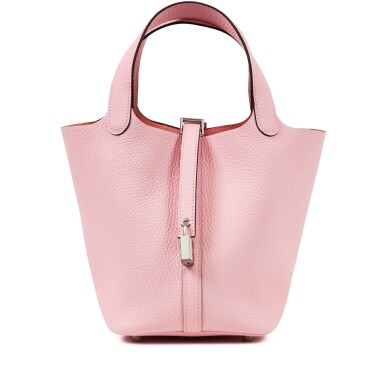 View full screen - View 1 of Lot 419. Rose Sakura Clémence Picotin Lock 18 Palladium Hardware, 2024.