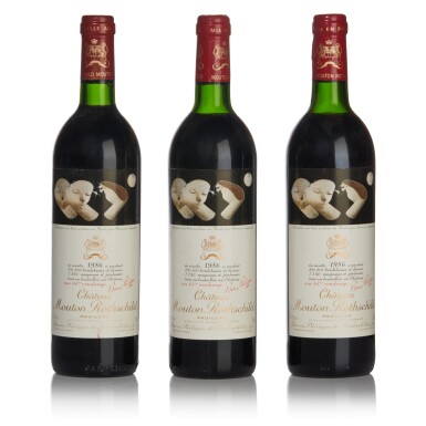 View full screen - View 1 of Lot 25. Château Mouton Rothschild 1986 (6 BT).