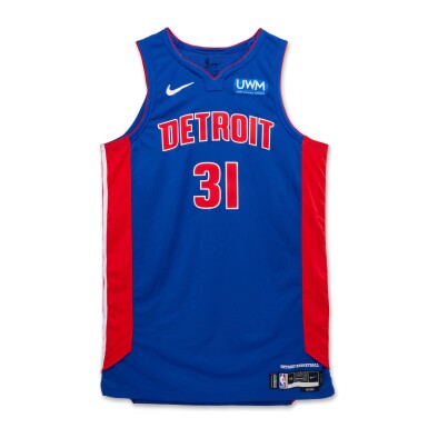View full screen - View 1 of Lot 96. Joe Harris Detroit Pistons 2023-2024 Game Issued Icon Edition Jersey .