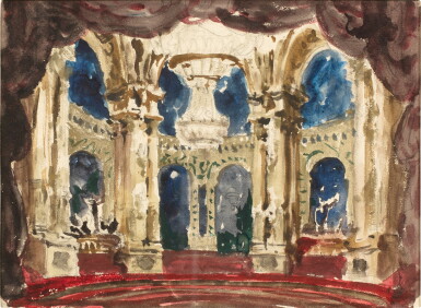 View full screen - View 1 of Lot 18. Set Design for La Valse | Projet de décor pour La valse.