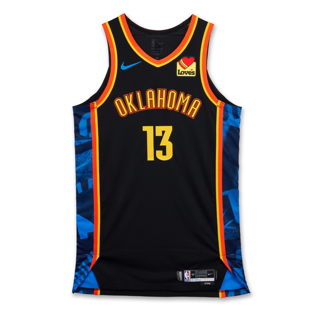 View full screen - View 1 of Lot 38. Ousmane Dieng City Thunder 2024-2025 Game Worn City Edition Jersey .