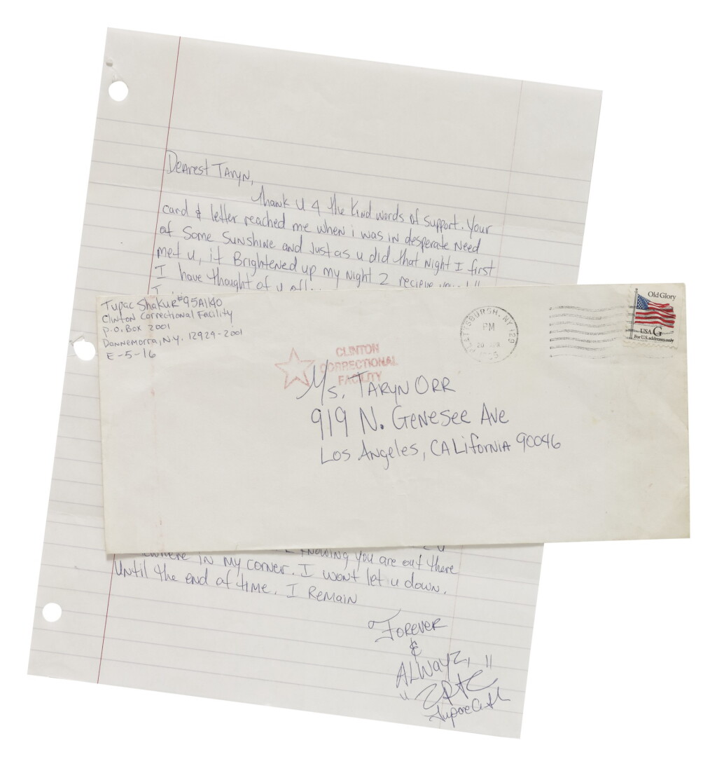 View full screen - View 1 of Lot 90. TUPAC SHAKUR | AUTOGRAPH LETTER SIGNED, NEW YORK, 1995..