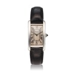 Tank Cintrée A rare platinum and yellow gold rectangular wristwatch, Circa 1925