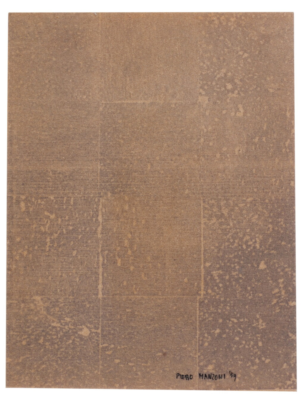 View full screen - View 1 of Lot 32. PIERO MANZONI | CORK PRINT (IMPRONTO SUGHERO).