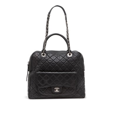 View full screen - View 1 of Lot 146. Black Quilted Python Paradoxal Bowler Silver Hardware, 2012.