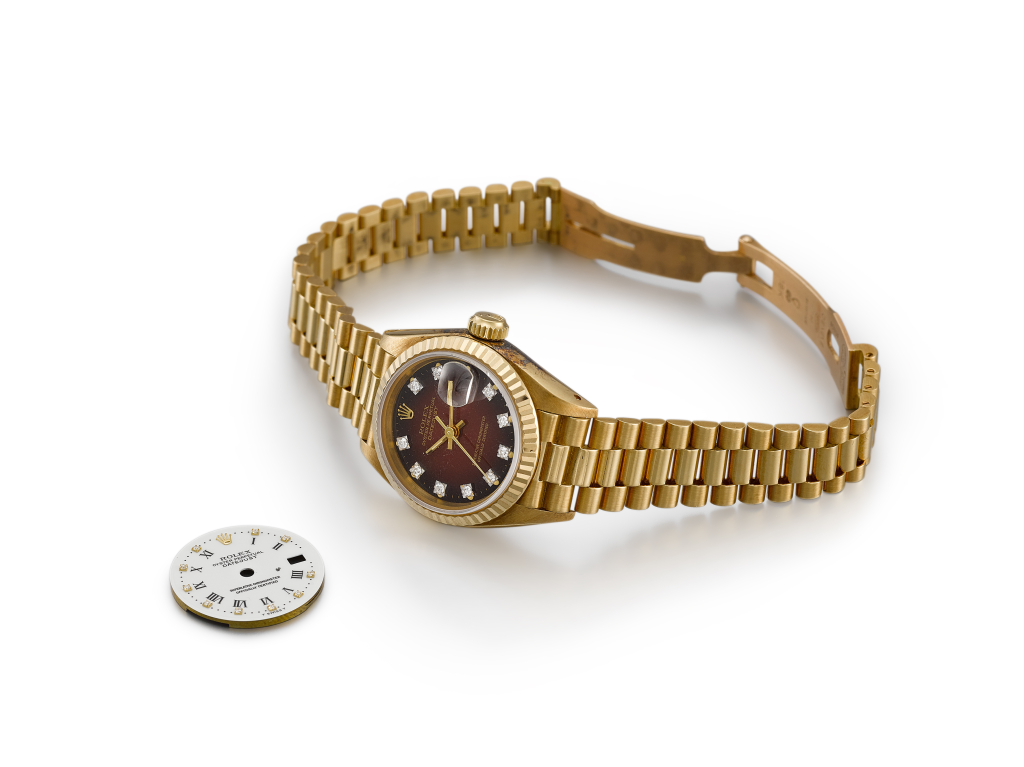 View full screen - View 1 of Lot 8087. DateJust, Reference 69178 | A yellow gold and diamond-set wristwatch with date and bracelet, Circa 1983 | 勞力士 | DateJust 型號69178 | 黃金鑲鑽石鏈帶腕錶,備日期顯示,約1983年製.