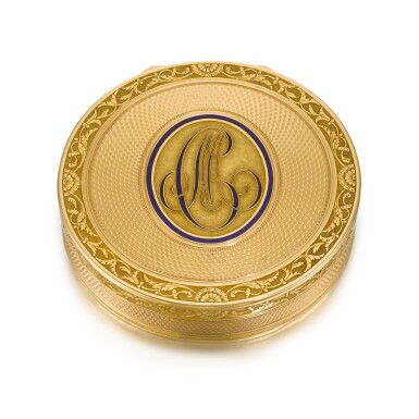 View full screen - View 1 of Lot 22. A gold and enamel presentation box, Augustin-André Héguin, Paris, 1809-1819.