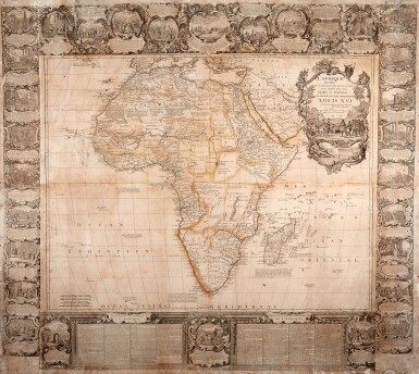 View full screen - View 1 of Lot 51. NOLIN | L'Afrique dressee sur les relations, 1775, engraved wall-map.