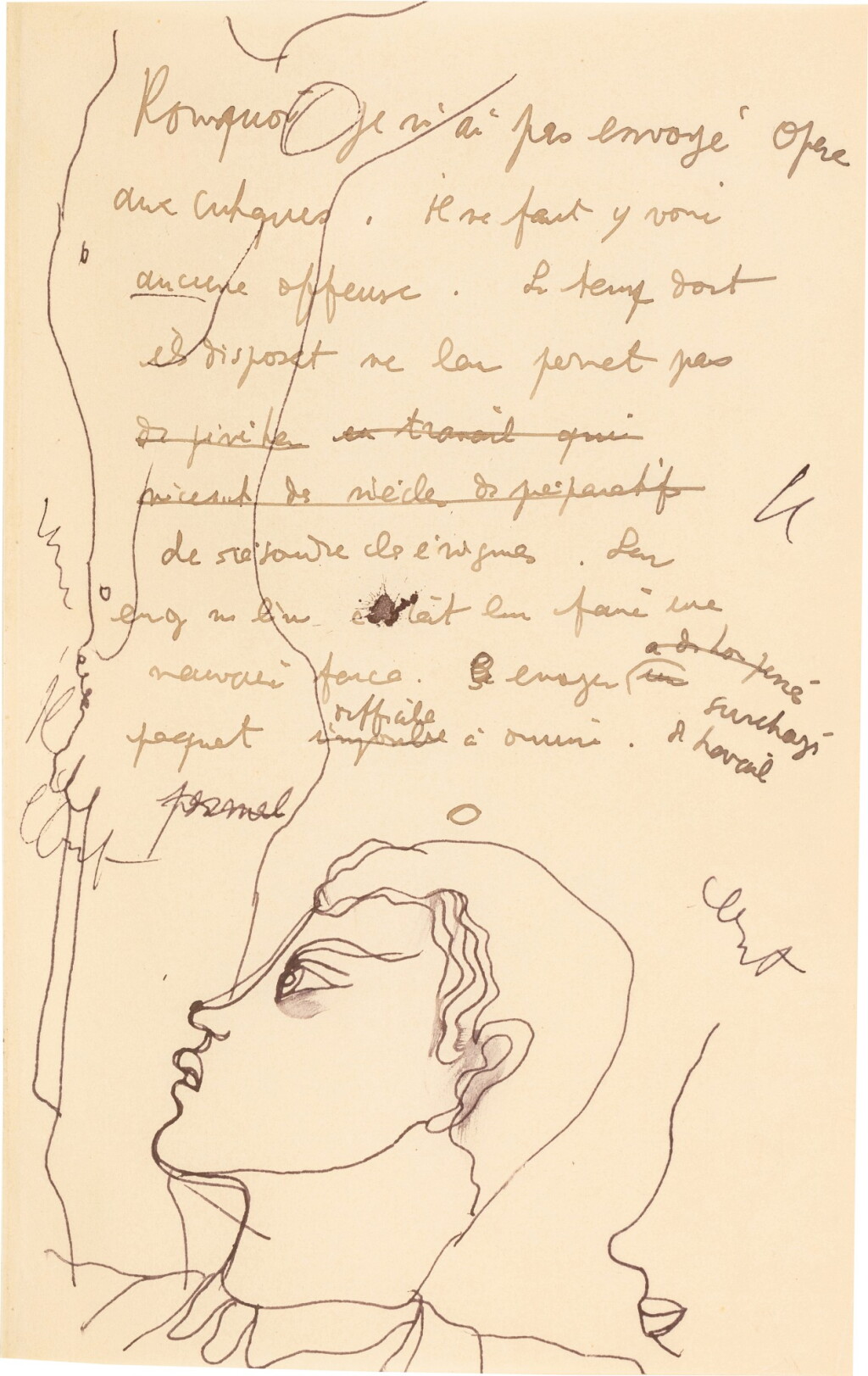 View full screen - View 1 of Lot 66. Le Mystère Laïc. Manuscrit autographe + Édition originale, ex. sur Japon (1/10)..
