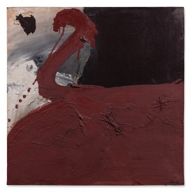 View full screen - View 1 of Lot 179. Pintura-Collage Òxid Vermell (Rusty Red Painting-Collage).