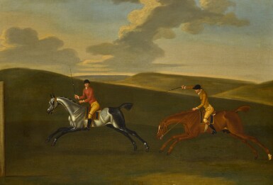 View full screen - View 1 of Lot 136. The Match, Two Racehorses on the Downs.