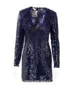 BLUE LACE AND SEQUIN EVENING MINI DRESS, CHANEL