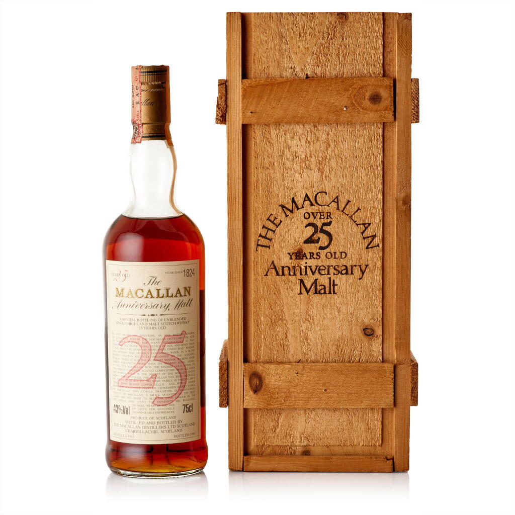 View full screen - View 1 of Lot 6400. The Macallan 25 Year Old Anniversary Malt 43.0 abv 1965 (1 BT75).