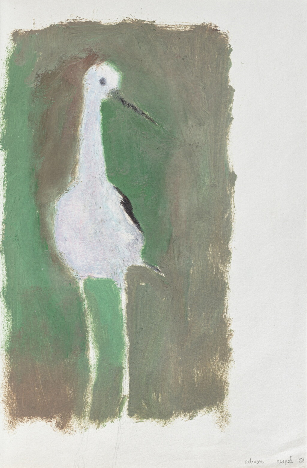 View full screen - View 1 of Lot 83. Porte-Plume. Jean de Gonet, 1992. En feuilles. Édition originale tirée à 150 exemplaires. 18 lithographies de Hespel, avec une huile originale signée. .