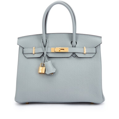 View full screen - View 1 of Lot 6119. Bleu Glacier Togo Birkin 30 Gold Hardware, 2024.