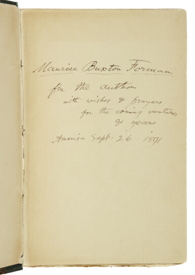View full screen - View 1 of Lot 165. WHITMAN, WALT | Complete Poems & Prose of Walt Whitman 1855–1888. Authenticated & Personal Book (handled by W.W.). (Philadelphia, 1888).