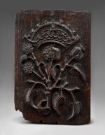 Panel with the insignia of Henry VIII and Queen Catherine of Aragon