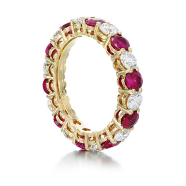 View full screen - View 1 of Lot 98. TIFFANY & CO. | RUBY AND DIAMOND RING.