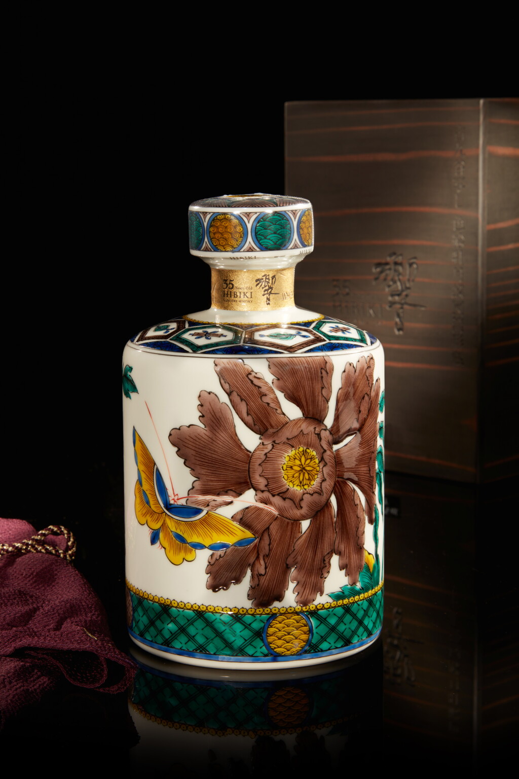 View full screen - View 1 of Lot 140. Hibiki 35 Year Old Kutani Ceramic Decanter 47.0 abv NV (1 Bottle 70cl).