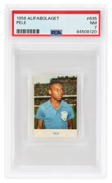 View full screen - View 1 of Lot 11. Pelé Alifabolaget #635 - PSA 7 | Rookie Card.