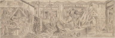 View full screen - View 1 of Lot 10. Mural Study.