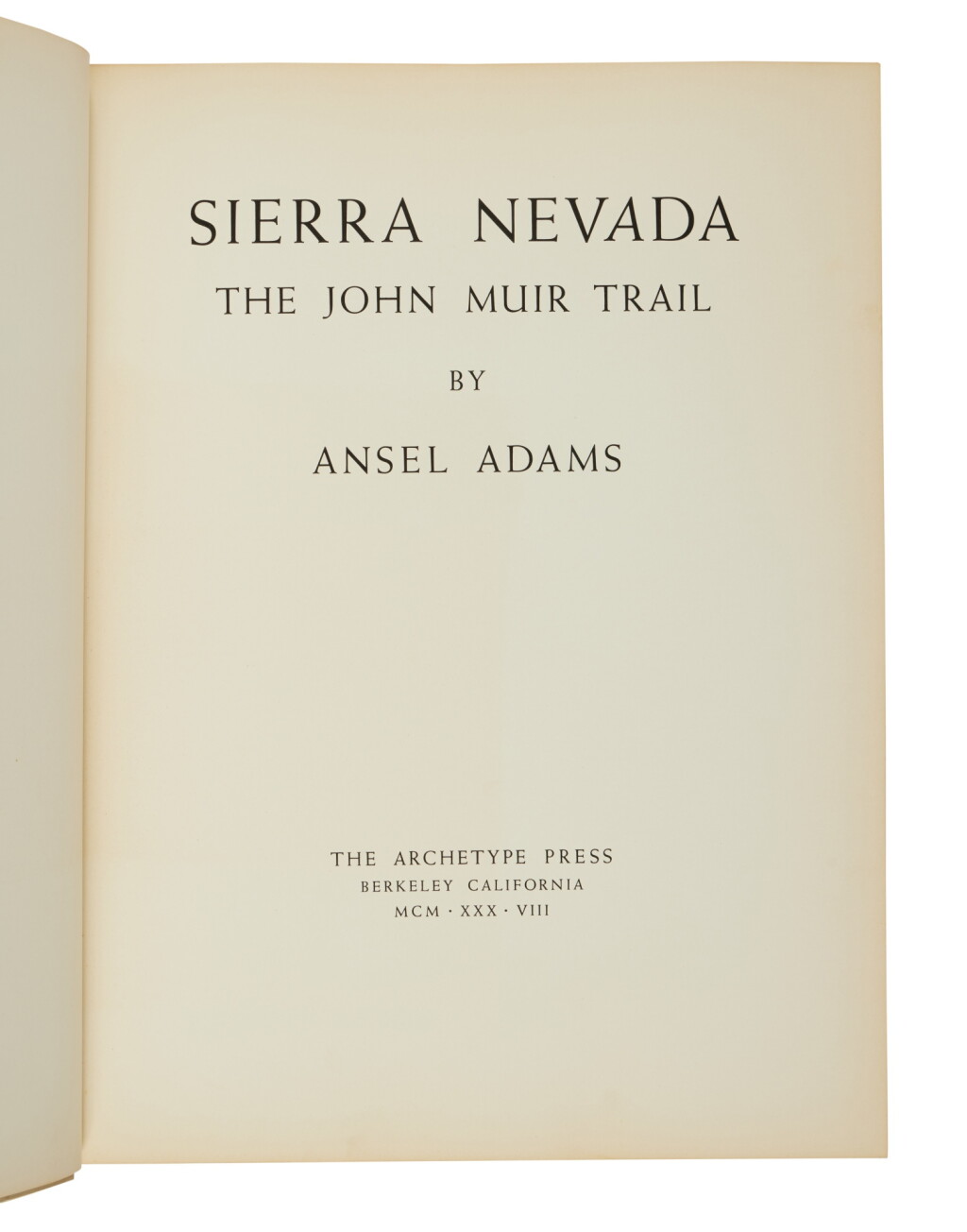 View full screen - View 1 of Lot 1. Adams, Ansel | One of 500 copies, signed by Adams .