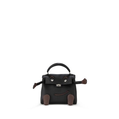 View full screen - View 1 of Lot 1044. Noir and Chocolat Veau Gulliver Quelle Idole Kelly Doll Palladium Hardware, 2000.