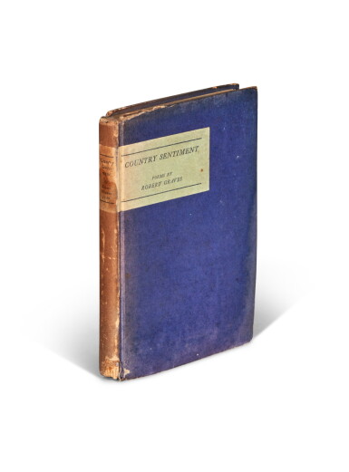 View full screen - View 1 of Lot 339. Robert Graves | Country Sentiment, New York, 1920, first American edition, inscribed by the author.